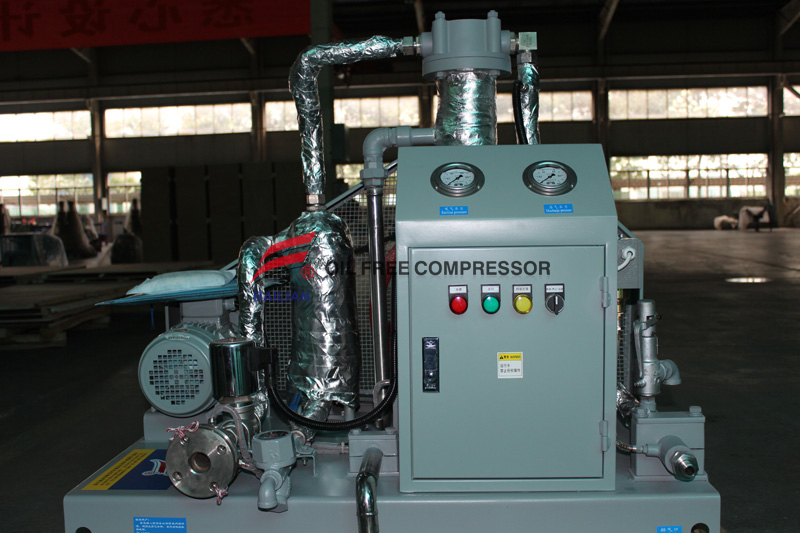 Oil Free Water Steam Gas Compressor Oilless para sa Closing Devices Manufacturer