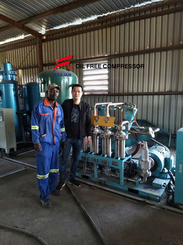 Ang Bailian oil freeo oxygen compressor service sa Zimbabwe