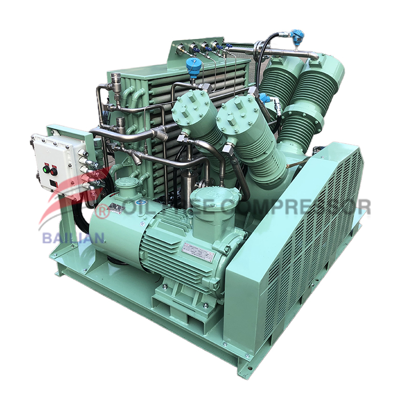 Ang V-shaped PRY na naka-mount na CO2 compressor 2VCW-127/0.5-18 