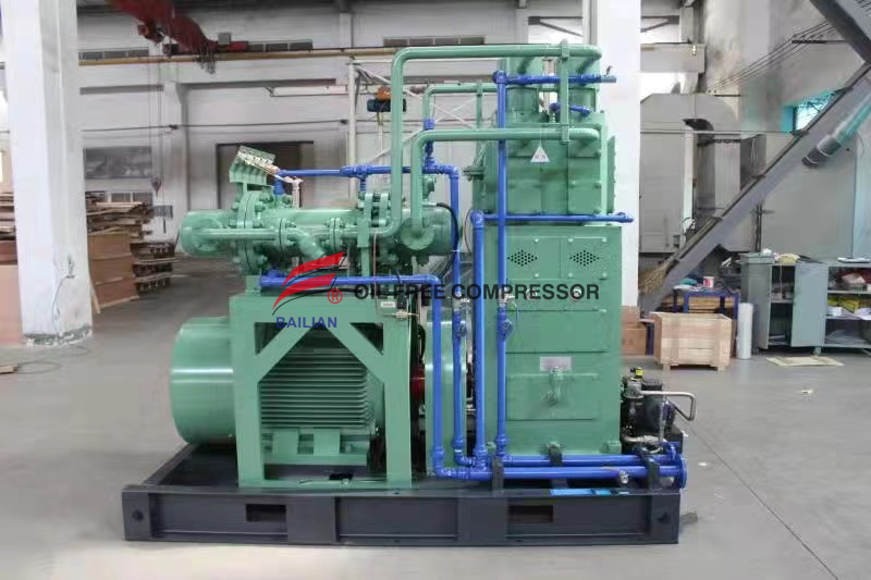 500NM3 6.5bar Mababang Pressure Oil Free Hydrogen Compressor 