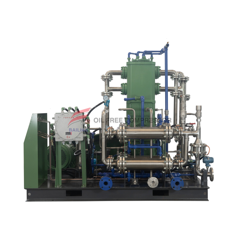 TZWH-100/1-10 Vertical Oil-Free Skid Mounted Type H2 Compressor 