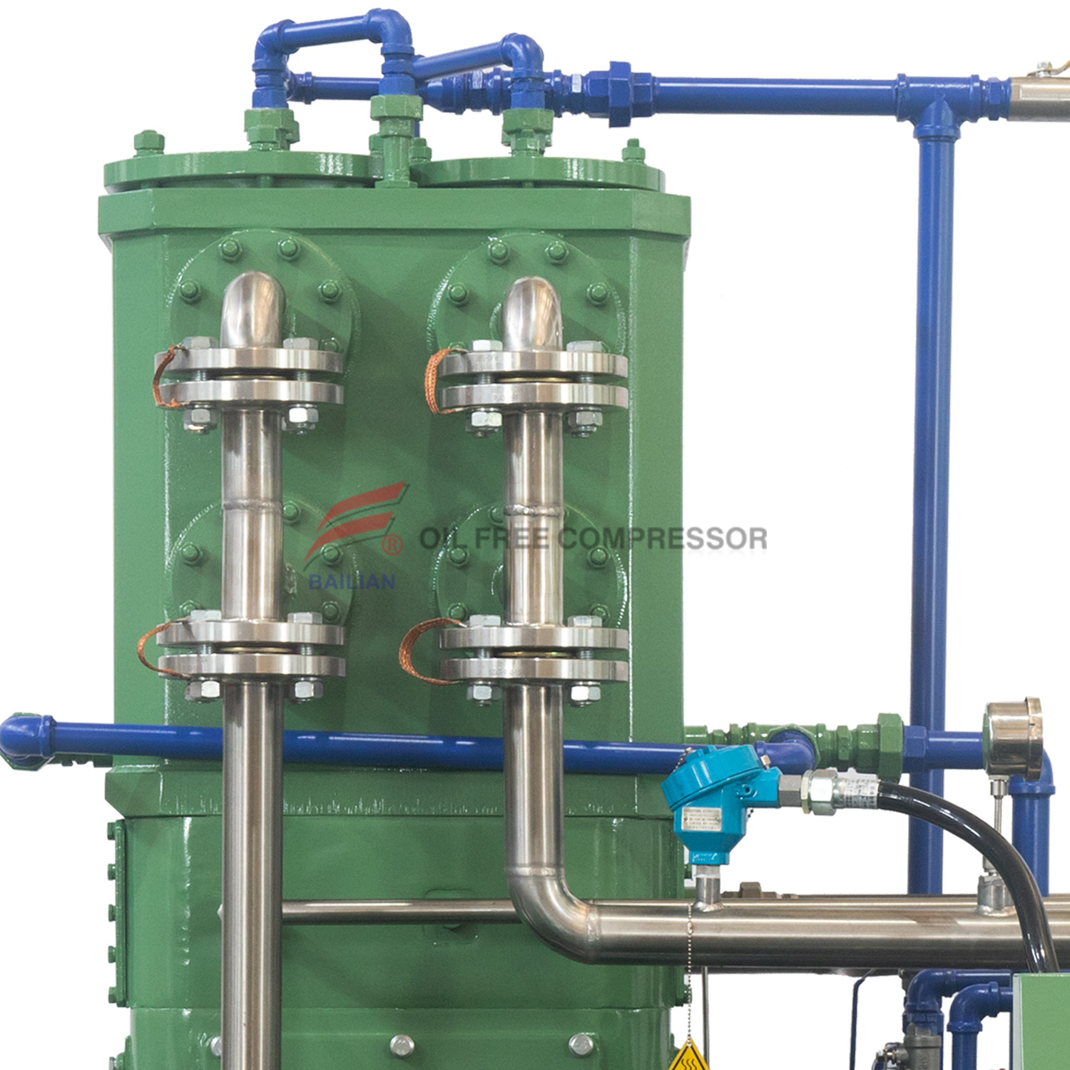 TZWH-100/1-10 Vertical Oil-Free Skid Mounted Type H2 Compressor 